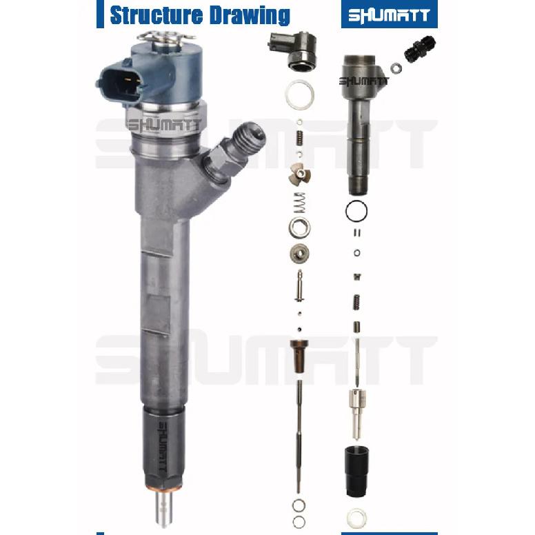 4PCS Shumatt   Common Rail Control Valve F00VC01033 CR Diesel Injector Nozzle Valve F00VC01033 0445110091/0445110092