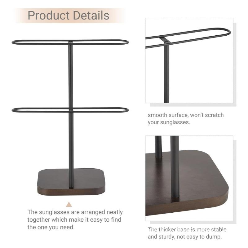 Metall-Sonnenbrillenhalter Mehrstufige Organizer zur Aufbewahrung mehrerer Paare Stabiler Brillenständer für Zuhause, Büro, Auslage