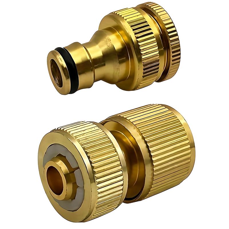 

6/12 Eu Standard Hose Fitting Kits -1/2 Inch And 3/4 Inch Faucet Fittings+1/2 Inch (13-16Mm) Garden Pipe Quick Couplings