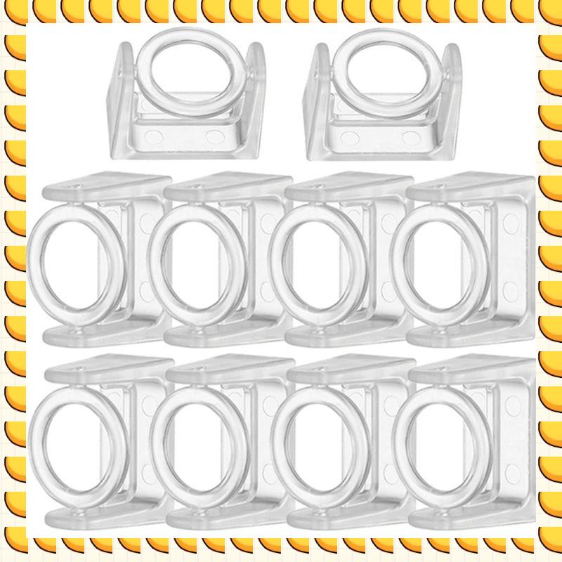 

BAAU Curtain Rod Hooks Holder Punch-Free Self Adhesive Clothes Rail Bracket Clamp Shower Curtain Hanging Rod Holders