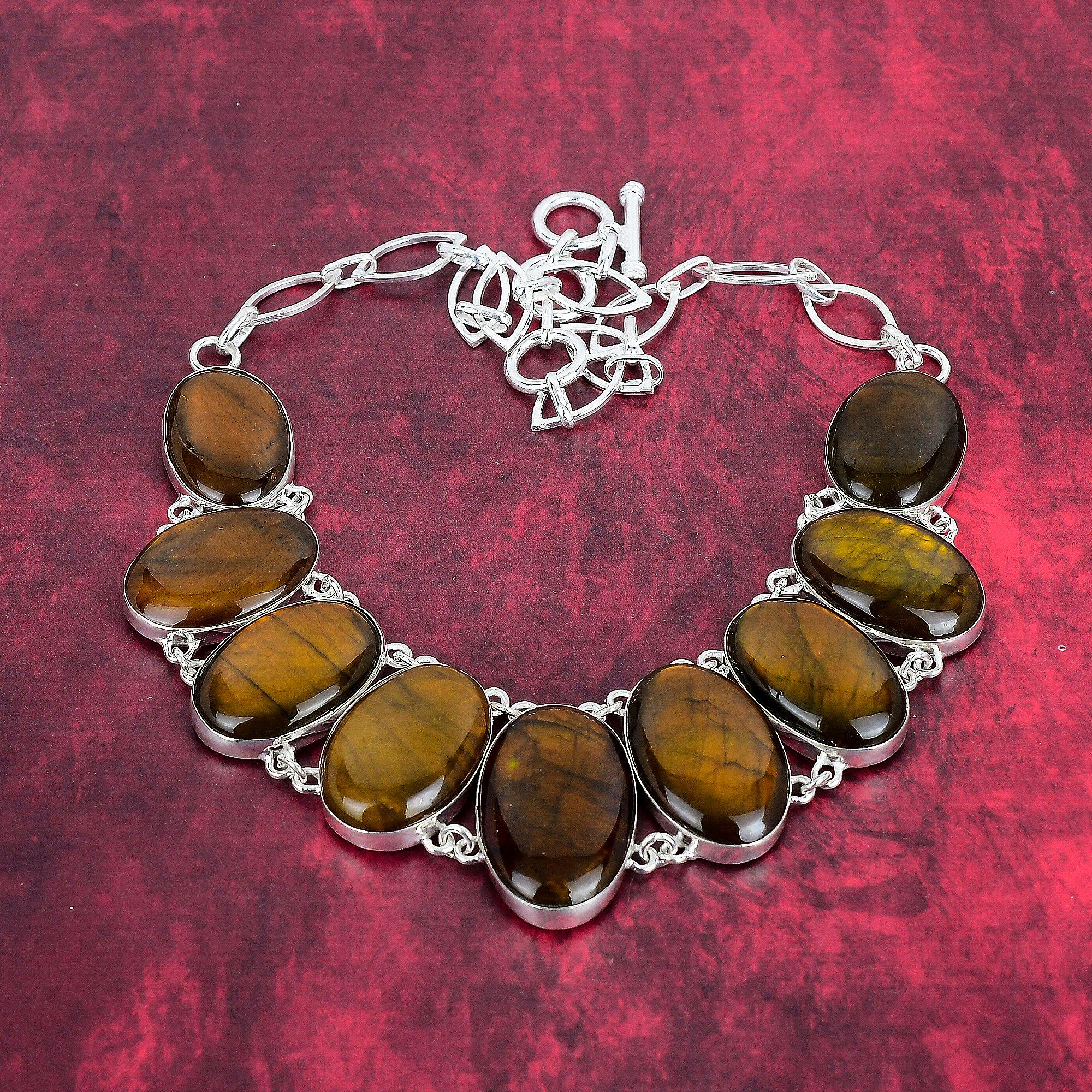 

Желтое ожерелье с драгоценным камнем из лабрадорита, твердые ювелирные изделия из стерлингового серебра 925 пробы, новое ожерелье ручной работы в форме сердца, ювелирные изделия Adjustable with 18 inches жёлтый