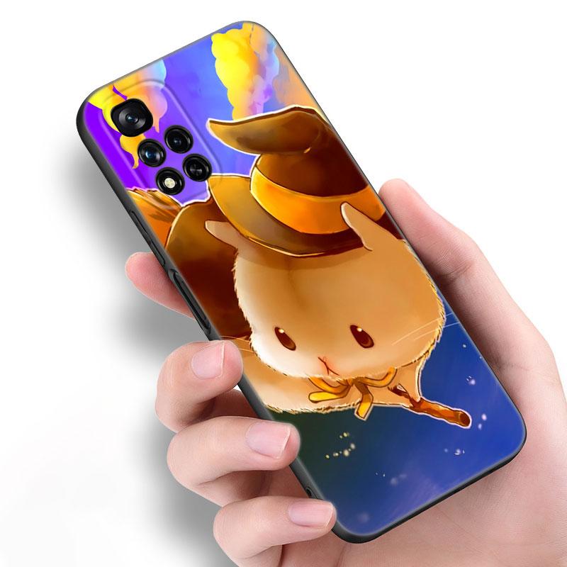 Χαριτωμένη όμορφη μαύρη θήκη σιλικόνης για κατοικίδιο χάμστερ για Xiaomi POCO X3 X4 NFC F5 M3 M4 M6 X5 X6 Pro F3 F4 GT 5G C55 C65 M5