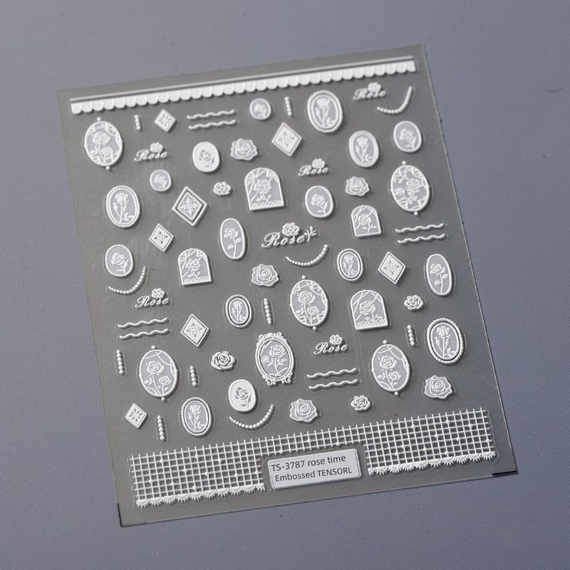 

European Style Window Flower Gilding Three-Dimensional Embossed Flower Nail Sticker Waterproof Nail Sticker Ornament 3787 M599 TS-3787 (stereo)