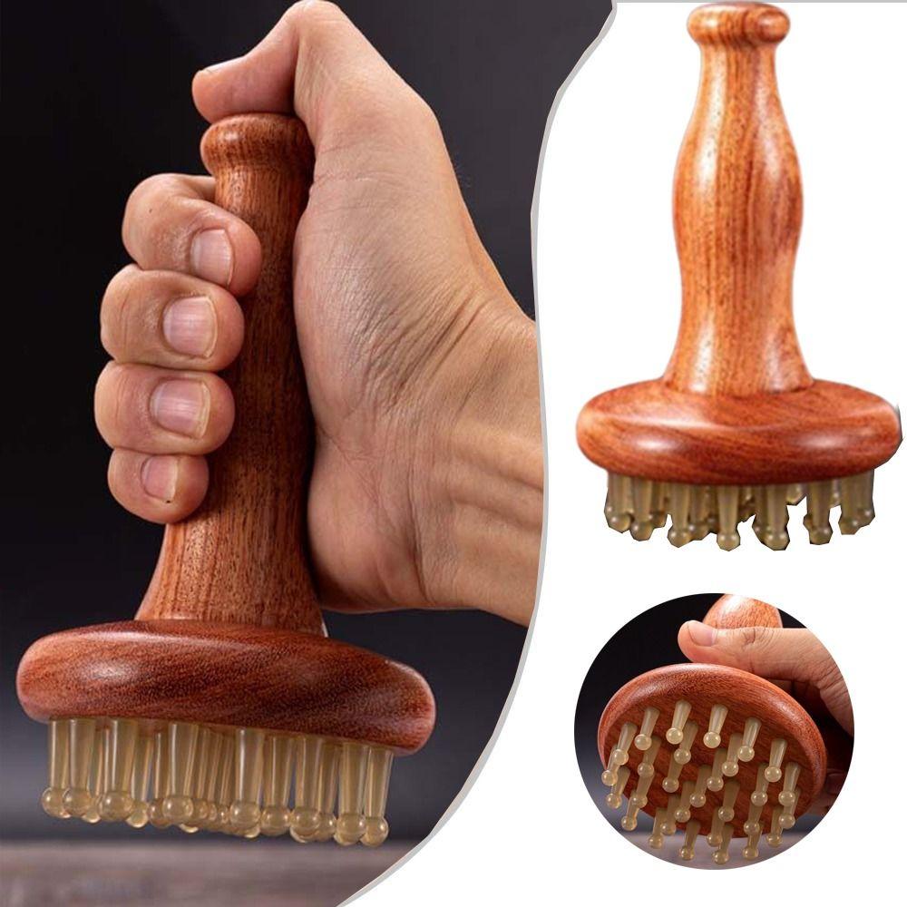 29 Teeth Gua Sha Massage Tool Wood Grain Wood Meridian Brush Meridian Massager  Body Meridian