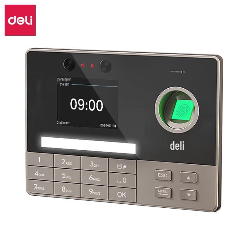 Deli 3760 Smart Time Attendance Machine with Dynamic Face & Fingerprint Recognition