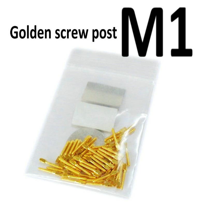 Dental Golden Plated Screw Post 50Pcs Bag High Quality Dentist Tool for Dental Restoration