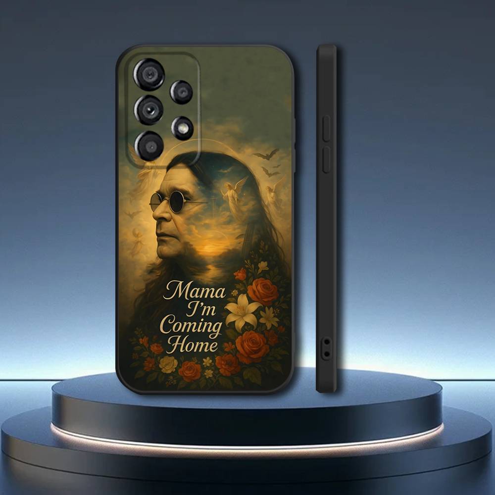 Custodia per Telefono Singer O-Ozzy Osbourne Per Samsung Galaxy A91,80,73,72,71,53,52,51,22,5G Cover Nera Morbida Antiurto