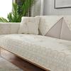 Sofa Cushion Four Seasons Universal Non-Slip Fabric Pure Cotton Simple Modern Seat Cushion Cotton Solid Wood Sofa Cover Towel Cover Cloth