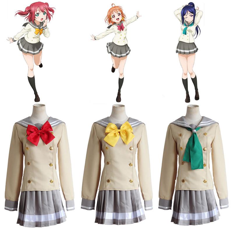 Sunshine Live Love Takami Chika Sailor Dress Jk Uniform Cosplay Gift Costume
