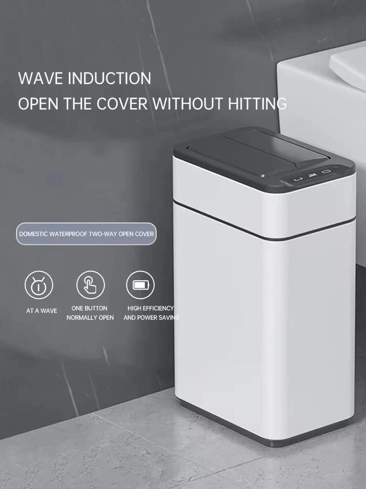 9L Automatic Smart Trash Can for Kitchen Stainless Steel Garbage Bin with Motion Sensor Butterfly Lid and Infrared Technology