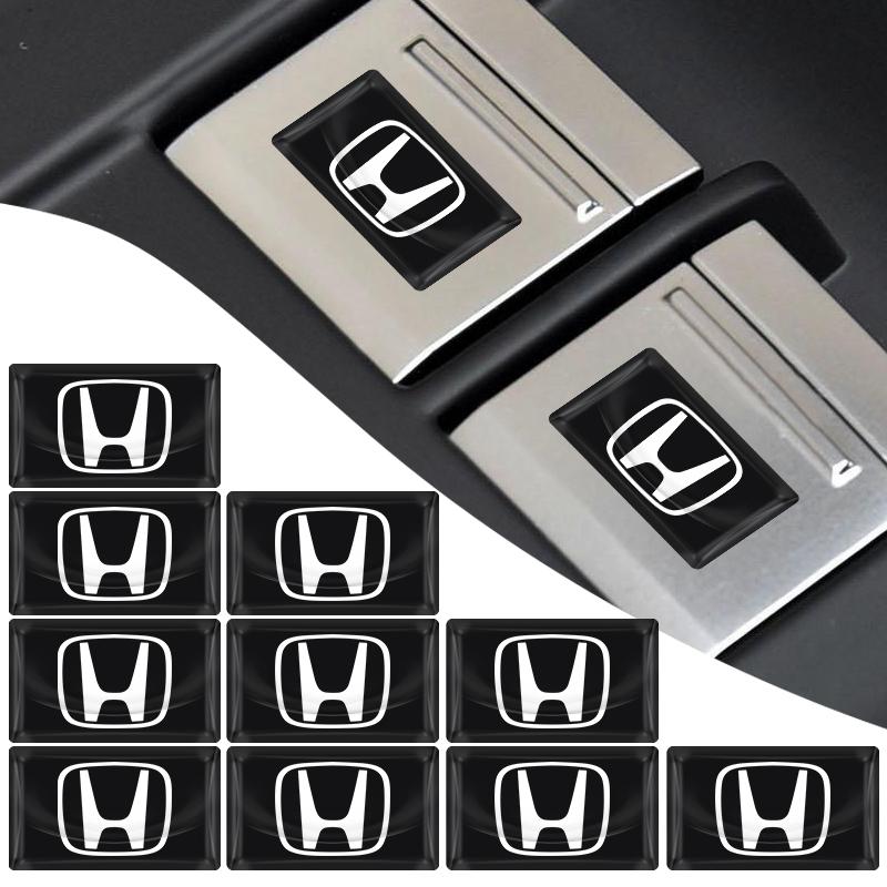 New Carbon Fiber Small Steering Wheel Car Logo 3D Sticker Decoration for Honda Mugen Power TypeR Jazz Civic Inspire Accord Jade