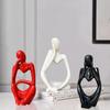 Denker-Dekorationsstatuen für die Inneneinrichtung (3er-Pack, Schwarz, Rot & Weiß)