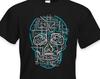 Electric Skull Men T Shirt Circuit Board Neon Color Party Carnival Cool Street Comfort Breathable Men Clothing