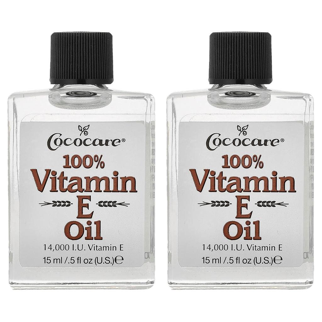 Cococare 100% Vitamin E Oil, 2 Packs, 15ml (0.5 Fl Oz)
