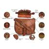 Handcrafted Brown Leather Crossbody Bag for Women – Vintage Goat Leather Shoulder Purse – Medium Size Travel & Daily Use Bag