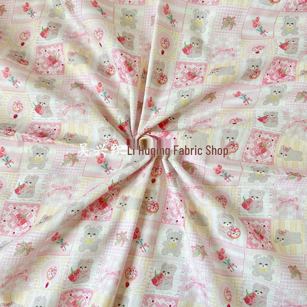 100% Cotton Digital Print Christmas Little Panda Fabric for Clothing and DIY