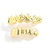 G004 Fire Grillz Brass Flame Gold Tungsten Braces for Hot Sale HIPHOP Hip Hop Jewelry Personalized New Version