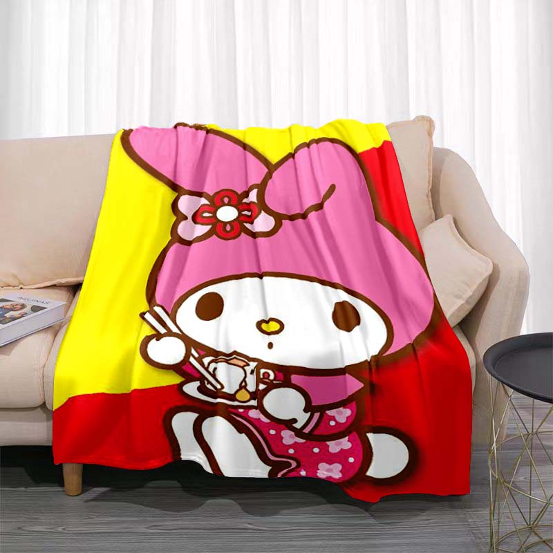 The 3D (My Melody) themed printed blanket is soft and comfortable, suitable for home use, and can be used in bedrooms, beds, and 75x90cm