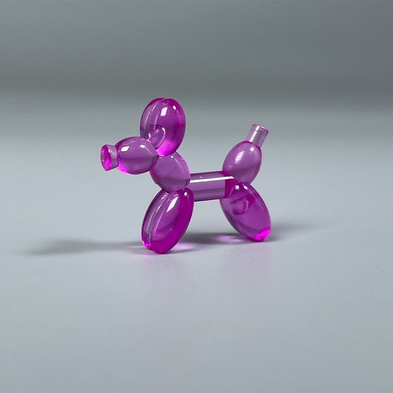 

Domestic Small Particles Building Blocks Doll Handheld Accessories 35692 Clown Balloon Dog Jeff Koons Compatible 1 Blast Dog Transparent Rose