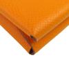 Excellent HERMES Coin case Calvi duo Card Case Orange Epsom Leather Women Used