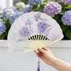 New Chinese Style Folding Fan Vintage Handheld Fan Creative Shell Shape Fan  Photography