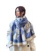 Cartoon bear imitation cashmere scarf women's fashion thickened warm scarf autumn and winter windproof outer shawl women