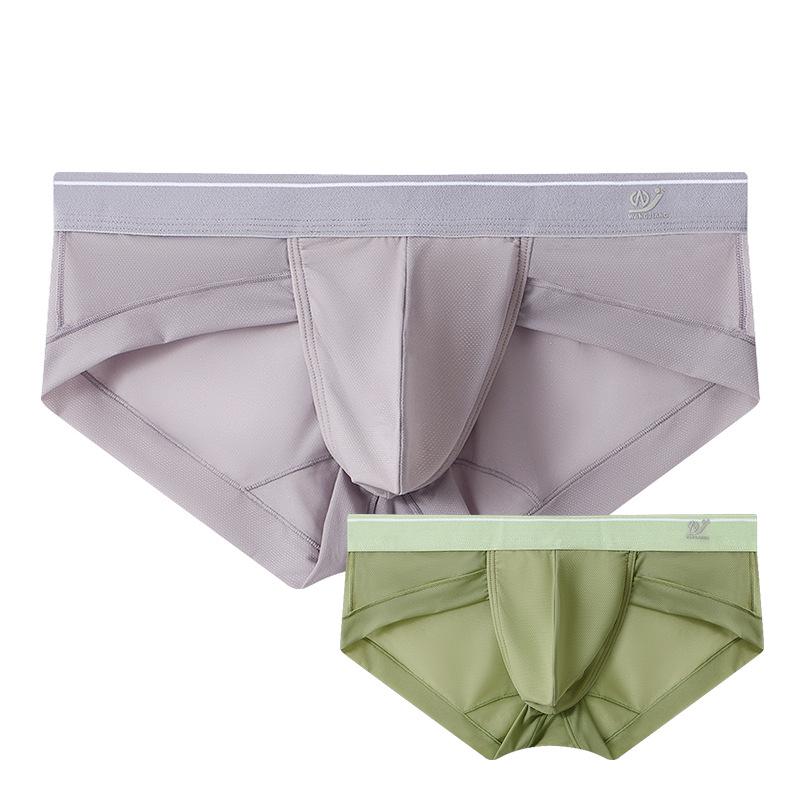 Men's 2025 Ultra-Thin Sexy Mesh Triangle Underwear - Breathable Ice Silk, Quick-Drying & Transparent.