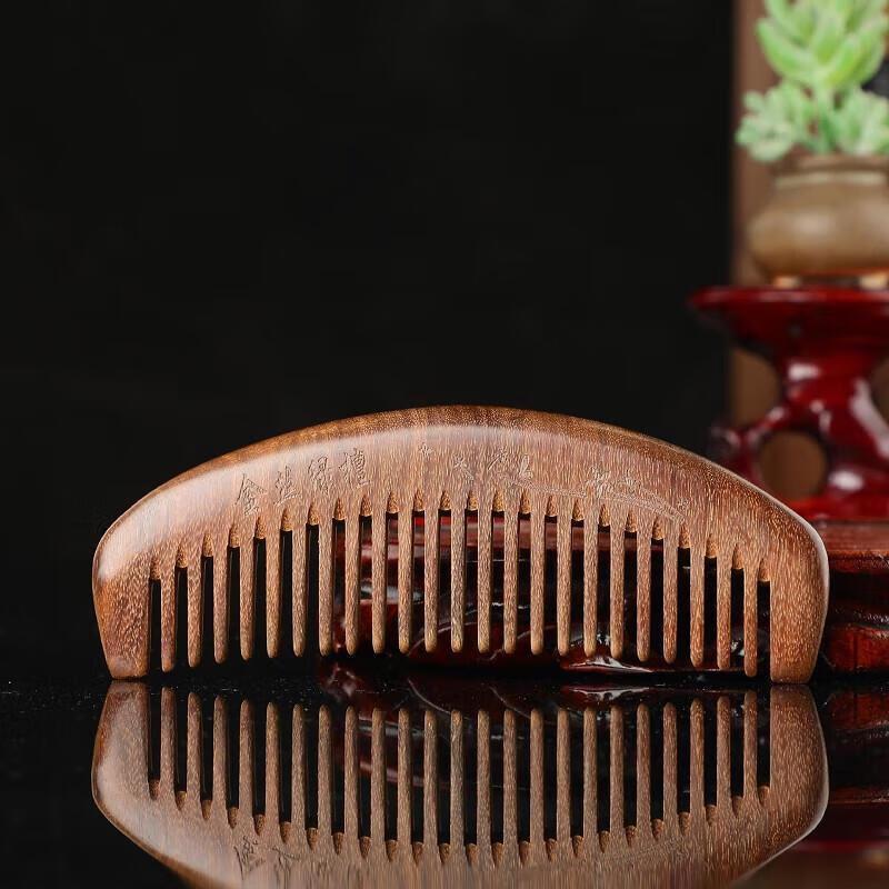 JINGRUIXIANG Резная массажная расческа из золотого сандала