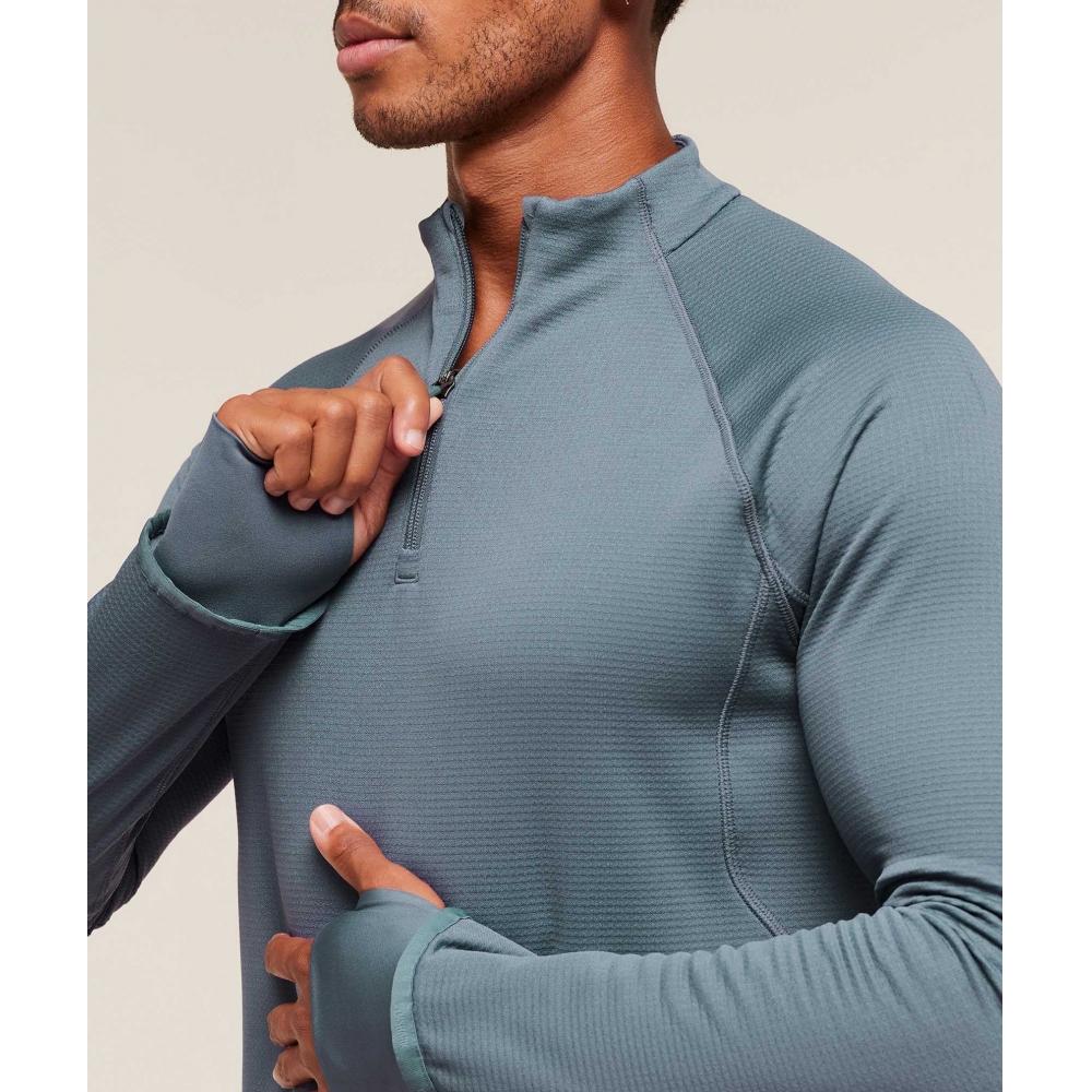 Gymshark Running 1 4 Zip Iron Blue A3c1o Uctm