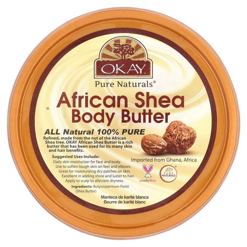 OK Pure Naturals African Shea Body Butter Yellow Smooth 368g (13oz)