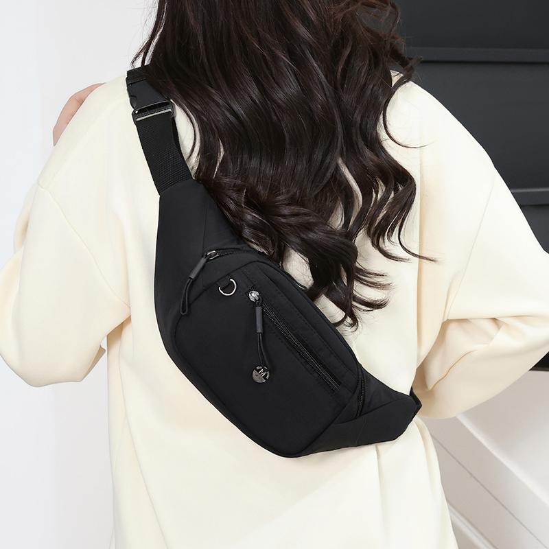 Damen Umhängetasche Wasserabweisende Nylontasche Multifunktionale Crossbody-Tasche Outdoor-Sport Bauchtasche