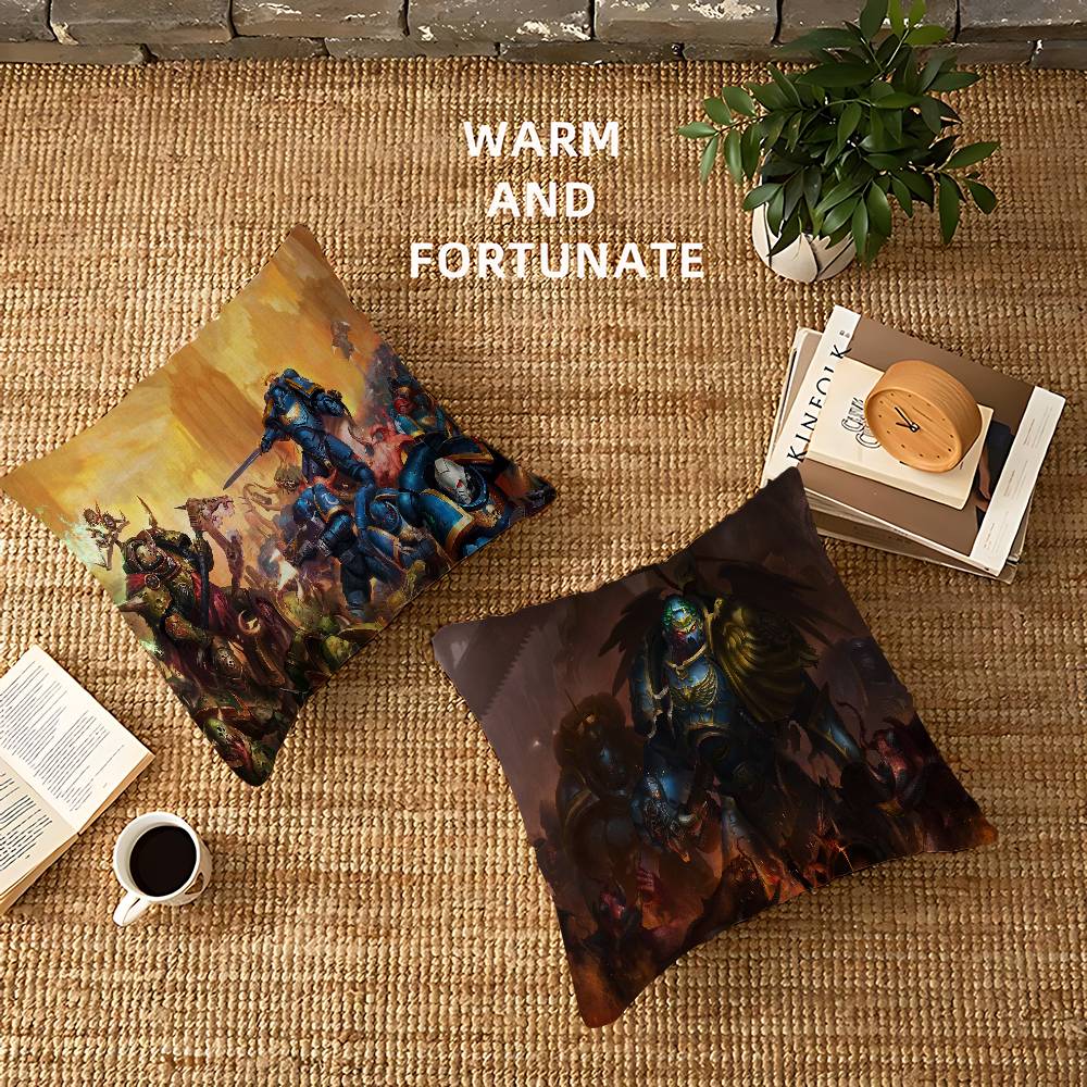 W-warha-mmers 40K Pillow Gift Home Office Decoration Bedroom Sofa Car Cushion Cover Case 45x45