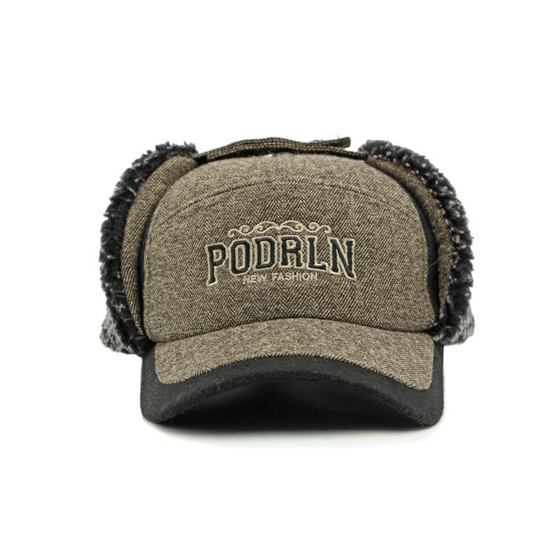 Men's Winter Ear Protection Warm Cap Men's Velvet Thick Warm Cotton Cap Windproof Coldproof Baseball Cap