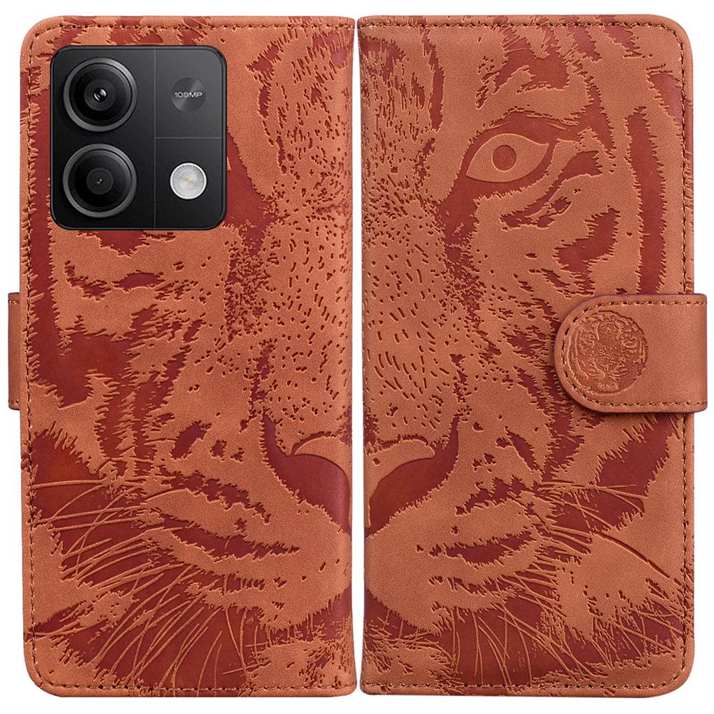 For Xiaomi Redmi Note 13 5G/Note 13 5G (China) Leather Wallet Case Tiger Pattern Cover
