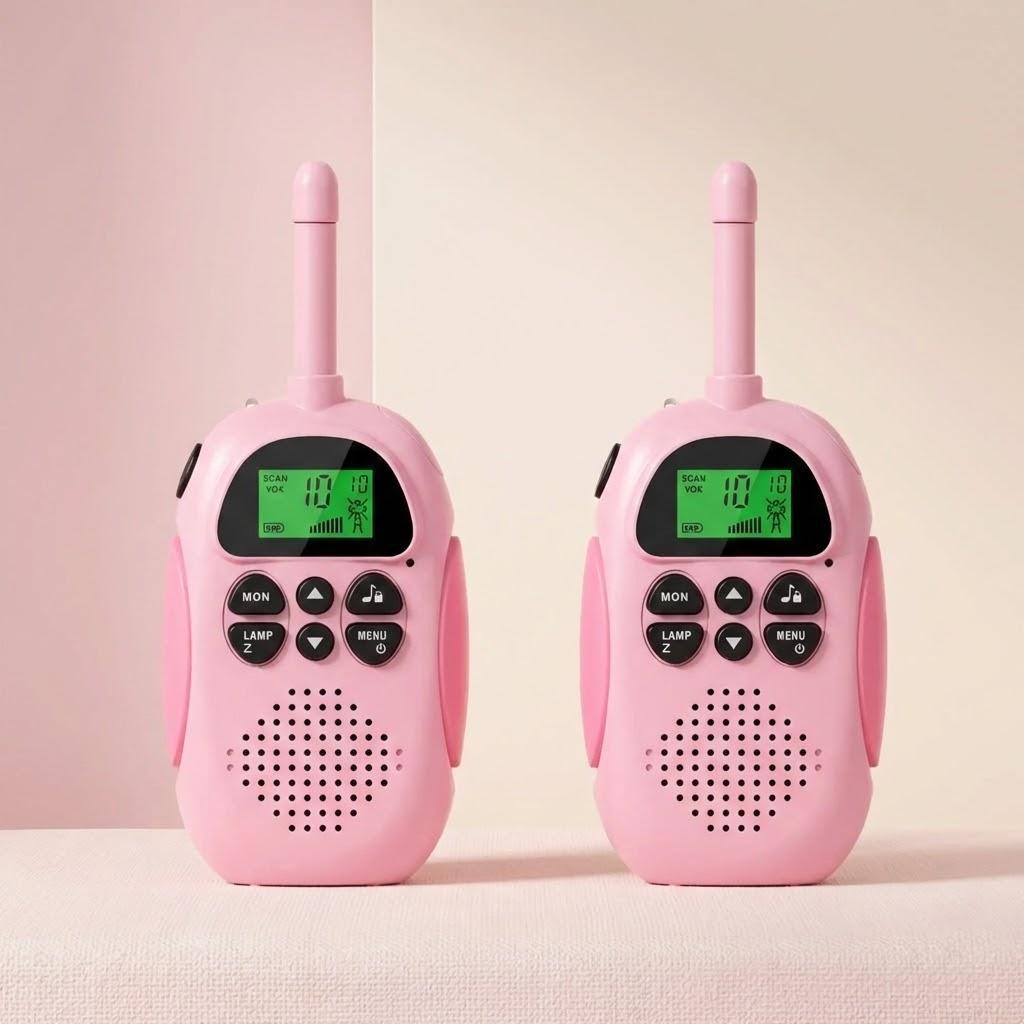 

Kids Walkie Talkies 2 Pack Rechargeable Toy Two Way Radio 22 Channels 3KM Long Range for Children Outdoor Play Birthday Gifts