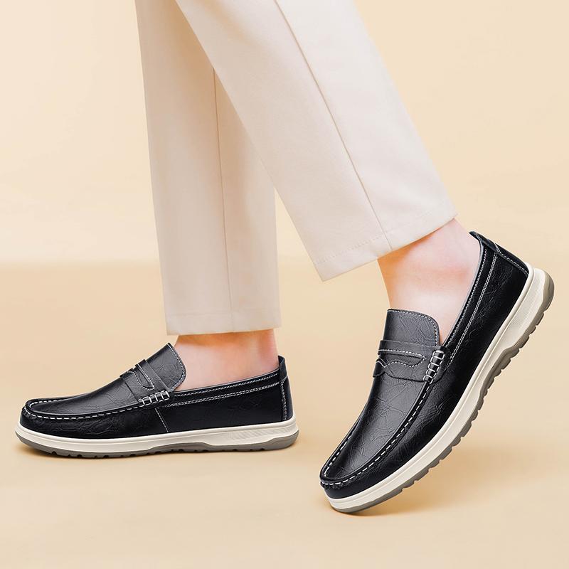 High Quality Men Comfortable Two-layer Cowhide Casual Leather Shoes Hand Sewn Fashionable Breathable Outdoor Casual Sports Shoes