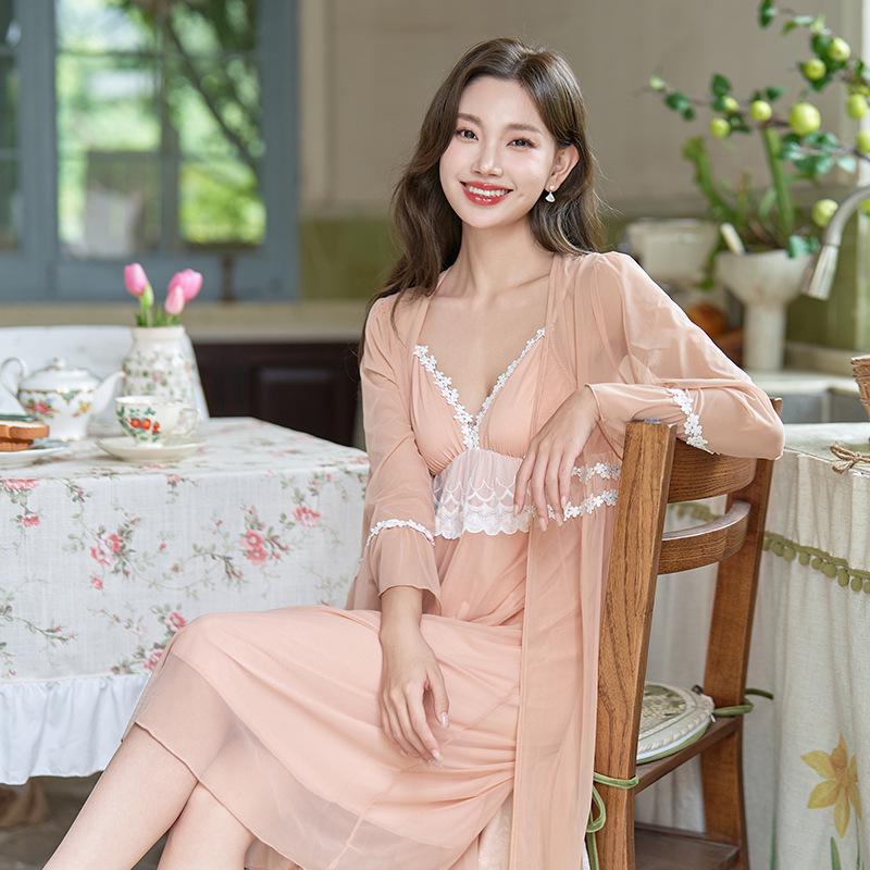 

Элегантный сетчатый топ-майка с подкладкой на грудь - Женская ретро-одежда для дома в стиле легкой роскоши Free Size