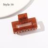 HFYJ Hollow Small Size 4cm Square Hair Claws Acrylic Jelly Color Hairpin Shark Crab Hair Clip Claw Hair Accessories for Women