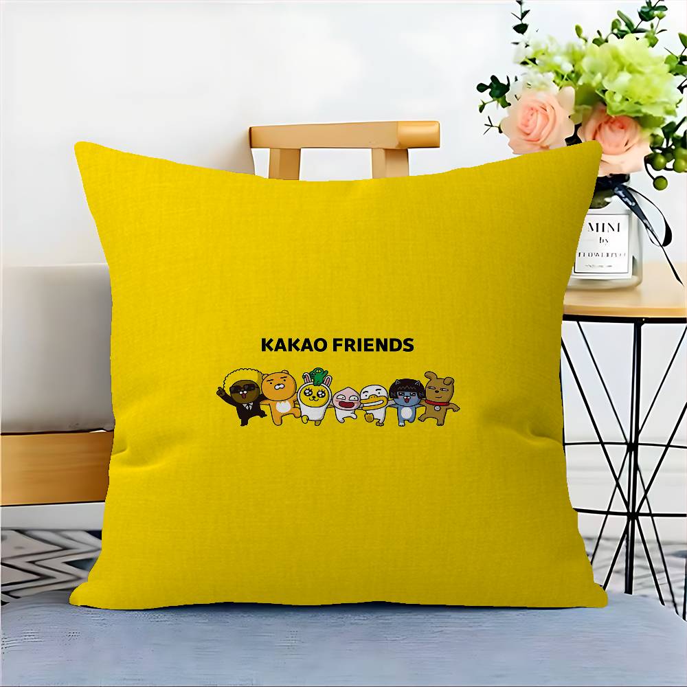 K-KAKAOS FRIENDS Cartoon Maple Design Cushion Cover Happy Autumn Harvest Decor Holiday Decorati Pillow Cover