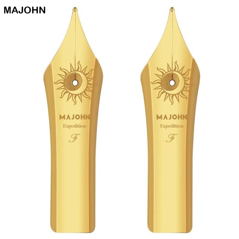 MAJOHN Ti-P141 Titanium Alloy Piston Fountain Pen Metal Hammer Pattern Version Fountain Pen School Office Supplies Stationery