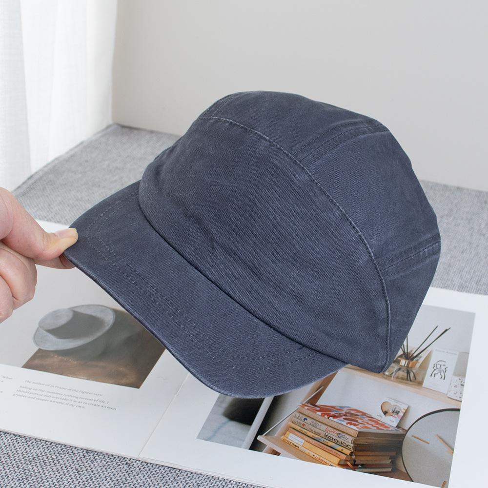 2026 Spring Summer New Solid Color Retro American Short-brimmed Hat Women Functional Wind Cap Men Sun Short-tongued Baseball Cap