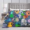 Cute Cartoon BFDI Animated Blankets Flannel Awesome Breathable Throw Blanket for Coverlet Spring Autumn