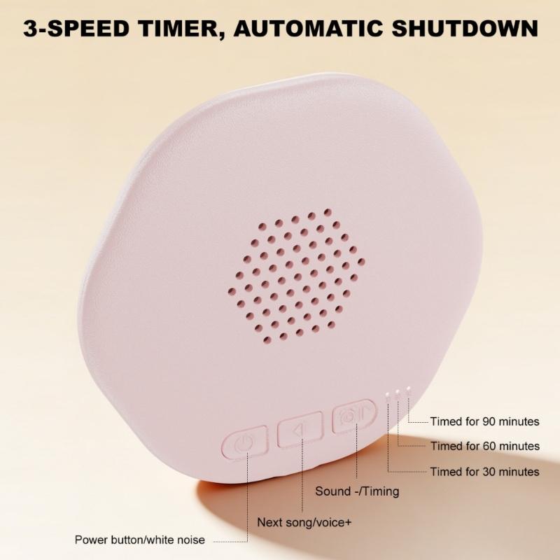 Haut-parleur fin pour le sommeil compatible Bluetooth avec bruit blanc et arrêt automatique pour la relaxation au coucher et un meilleur sommeil