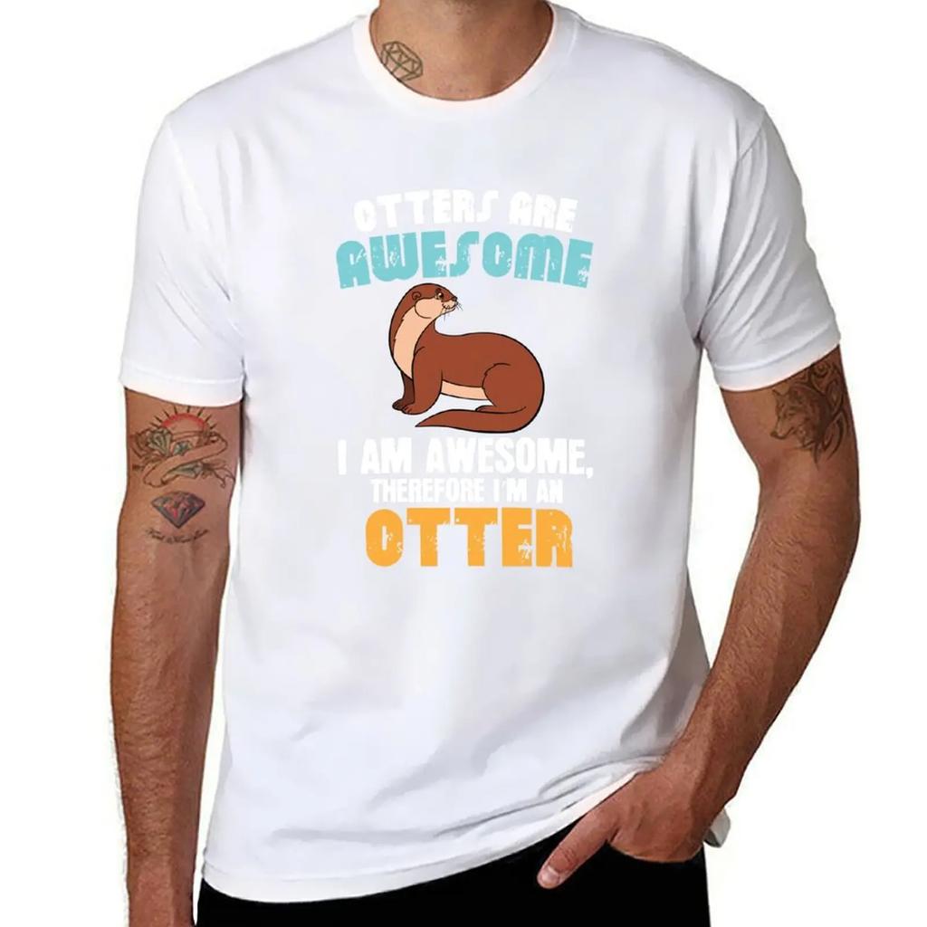 Otter Are Awesome T-Shirt sublime sweat summer tops graphics mens t shirts casual stylish