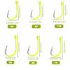 100PCS Fluorescent Green Octopus Fishing Hooks Fishing Accessories  Catfish Bass Tuna Walleye Trout