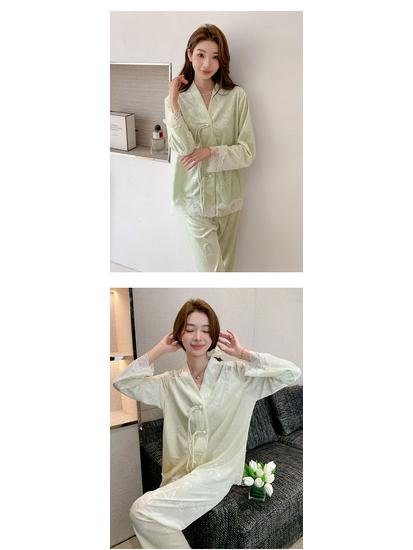 Elegant Autumn/Winter Women's Pajamas - Pure Desire, High-End Style with a Radiant Look