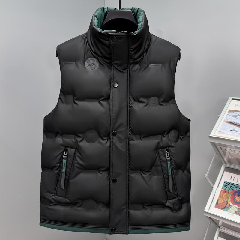 

Fashion Winter Men s Sleeveless Jackets Hooded Plus Size Thick Coat Man Warm Vest M чёрный