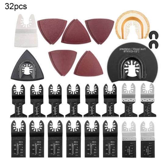 

32 шт. пильное полотно, осциллирующее, износостойкое, биметаллическое осциллирующее полотно из высокоуглеродистой стали