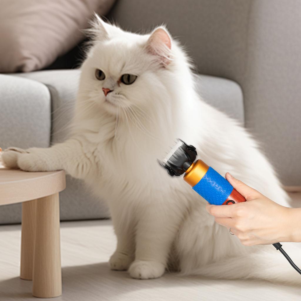 Pet Clipper 36W ≤60dB Quiet Operation 2000-6600RPM with Carrying Case 2 Guide Combs for Dogs Sheep Alpacas Carpet Trimming
