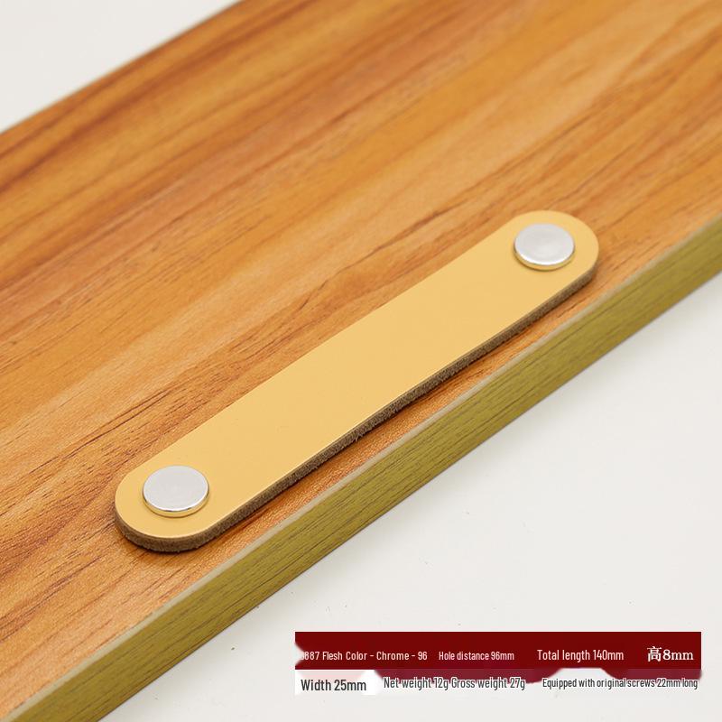 Brown Leather Handle for Cabinets, Wardrobes, Drawers, Boxes, and Luggage